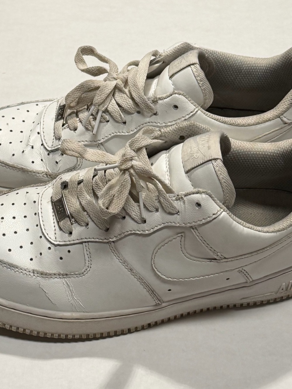 Nike White Low-Top Sneakers with Cream Accents